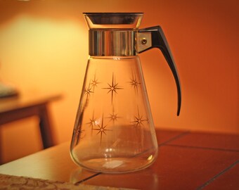 Vintage Corning Glass / Gold Carafe