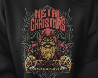 T-Shirt Manches Longues Père Noël Rock Star - Impression 3D Flamboyante, Pour Fêtes Décalées - 5