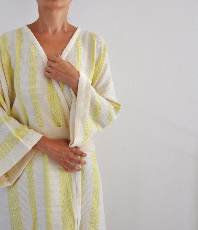 Kimono Robe Cotton Bath Robe Turkish Bath Towel Peshtemal | Etsy
