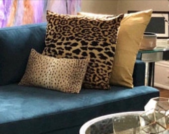 Velvet Cheetah Designer Fabric Hollywood Gold Leopard Etsy