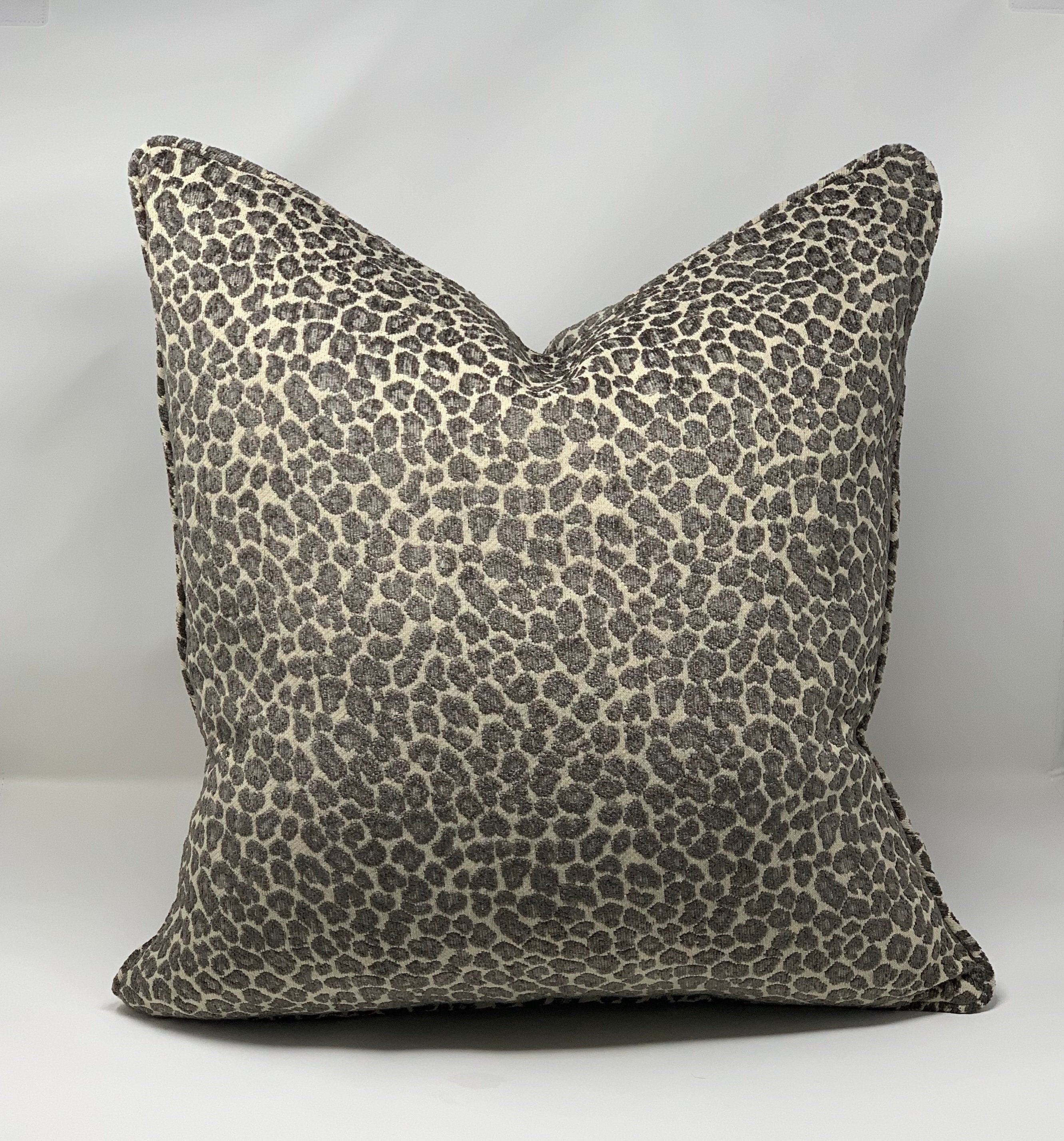grey cheetah pillow