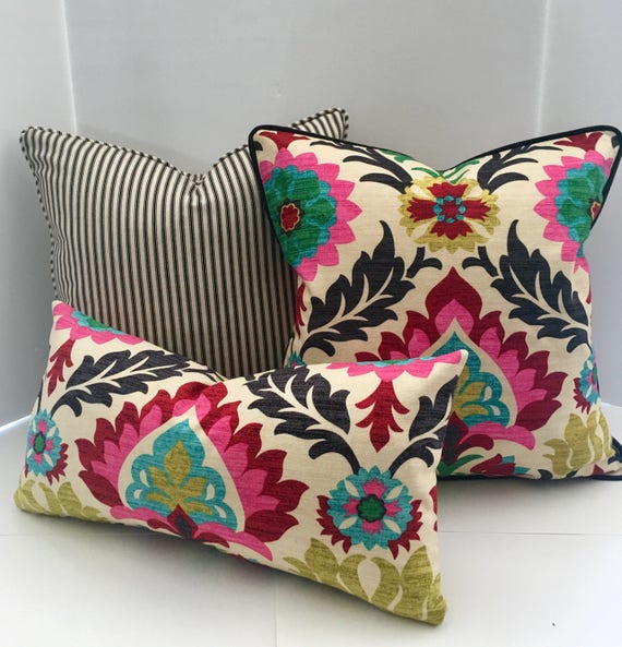 Decorative Pillow Cover In Waverly Santa Maria Desert Flower Etsy