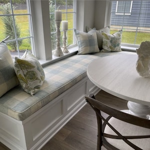 Custom Banquette, Bench, Window and Seat Cushions in a Wide Variety of Shapes and Sizes