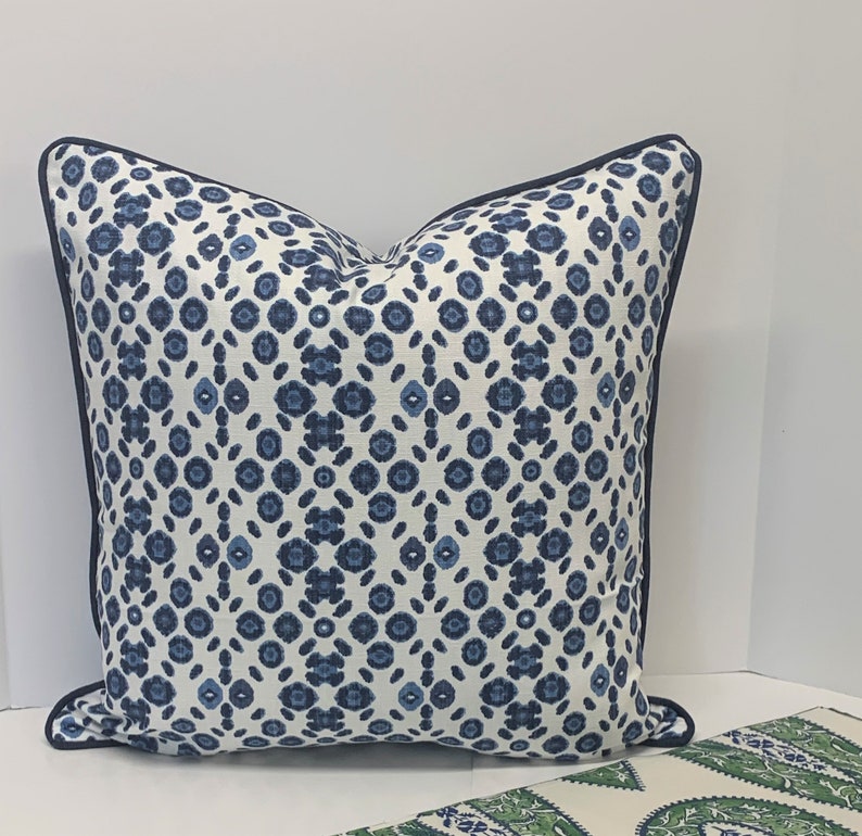 Lacefield Pillow Covers in Bohemia Cobalt Fabric Etsy