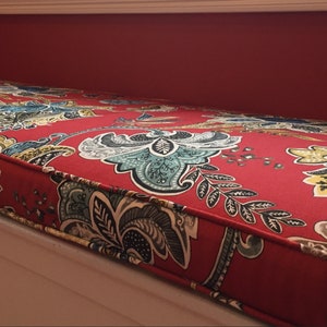 Custom Bench Cushions and Trapezoid Cushions in a Wide Variety of Fabrics made to fit your space