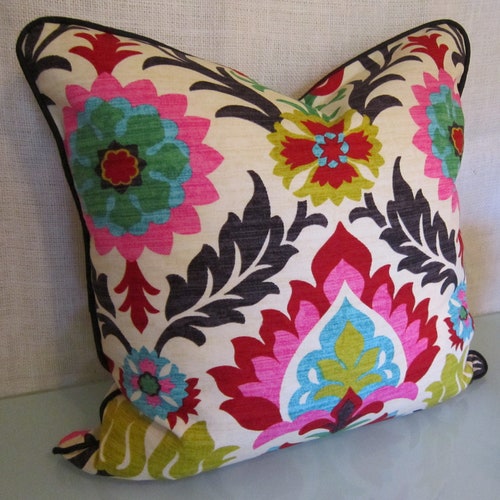Decorative Pillow Cover in Santa Maria Desert Flower Fabric Etsy