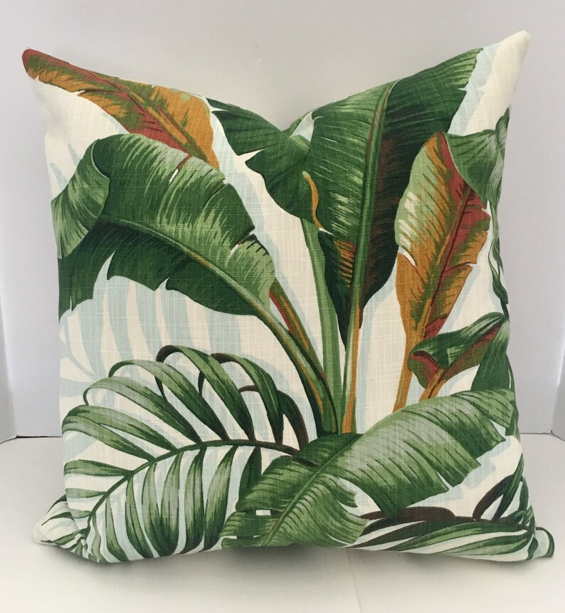 Decorative Pillow Cover in Palms Tommy Bahama Palmiers Agate Etsy