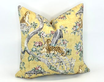 Decorative Pillow Cover in Lazy Days Cheetah in Gold