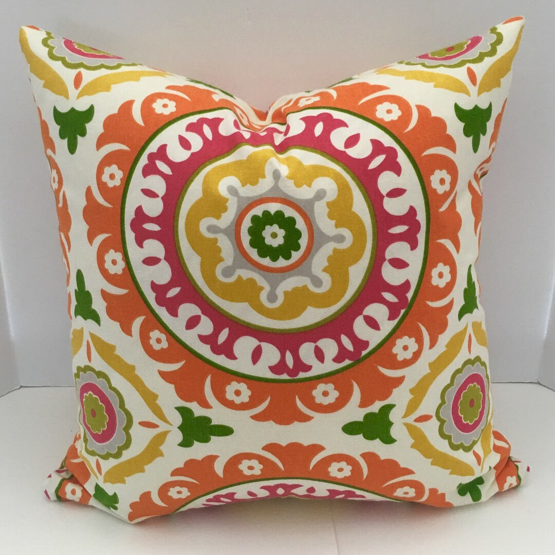Decorative Pillow Cover in Solar Flair in Designer Waverly Fabric