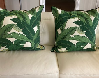 Swaying Palms Indoor Outdoor Pillow Cover in Designer Tommy Bahama Fabric