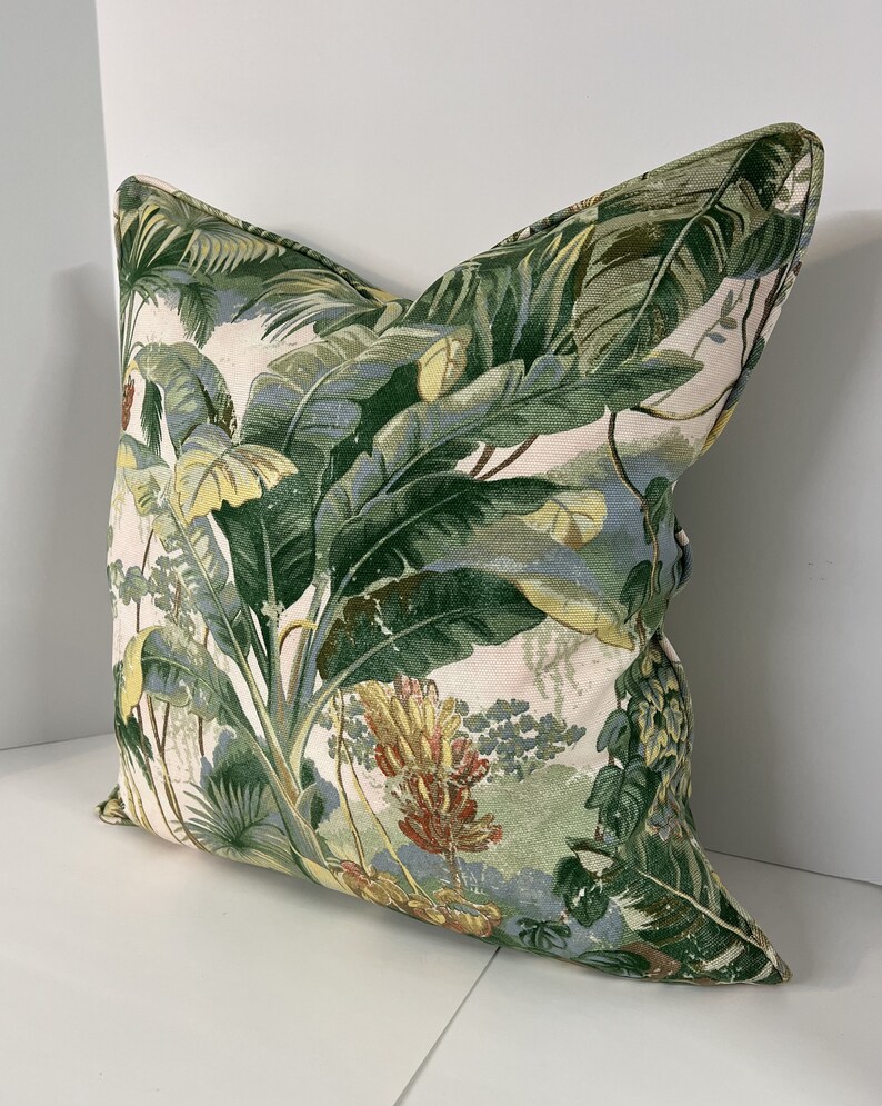 Palm Pillow Cover in Tommy Bahama Home Nature Lover Seamist Etsy