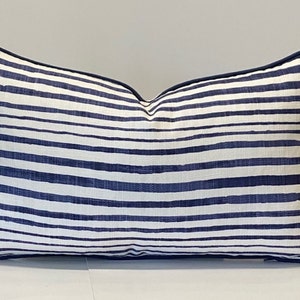 Decorative Pillow Cover in Scott Living Horizon Denim Luxe Linen