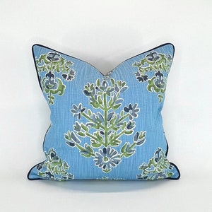 Lacefield Clara Cornflower Decorative Pillow Cover (Description Below)