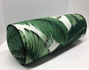 Bolster in Tommy Bahama Linen Swaying Palms Fabric FREE SHIPPING