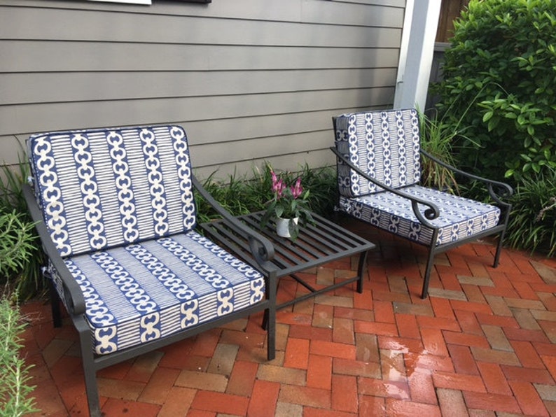 Custom Outdoor Cushions in Custom Sizes and Fabrics Etsy
