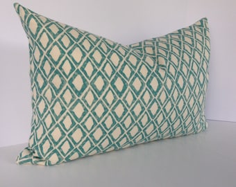 El Toro Aquamarine Pillow Cover in Fabric by Nate Berkus