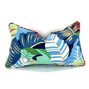 Decorative Pillow Cover in Tommy Bahama Home Playa Eterna Palma Linda Mangrove Fabric