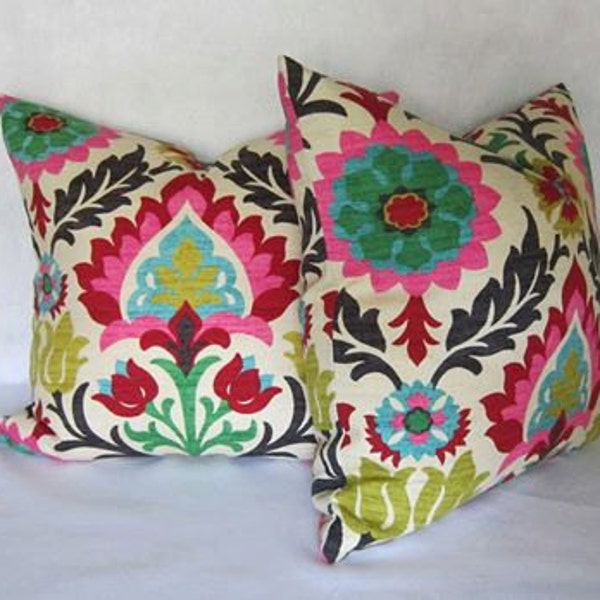 Pillow Cover in Santa Maria Desert Flower Fabric