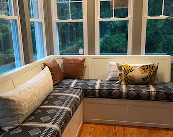 Custom Bench Cushion: Velvet, Window Seat Cushion, Made to Order (Description Below)
