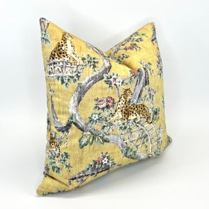 Decorative Pillow Cover in Lazy Days Cheetah in Gold image 2