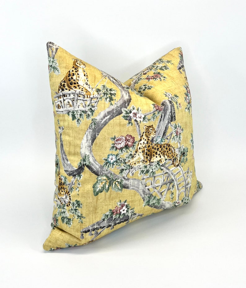 Decorative Pillow Cover in Lazy Days Cheetah in Gold image 2