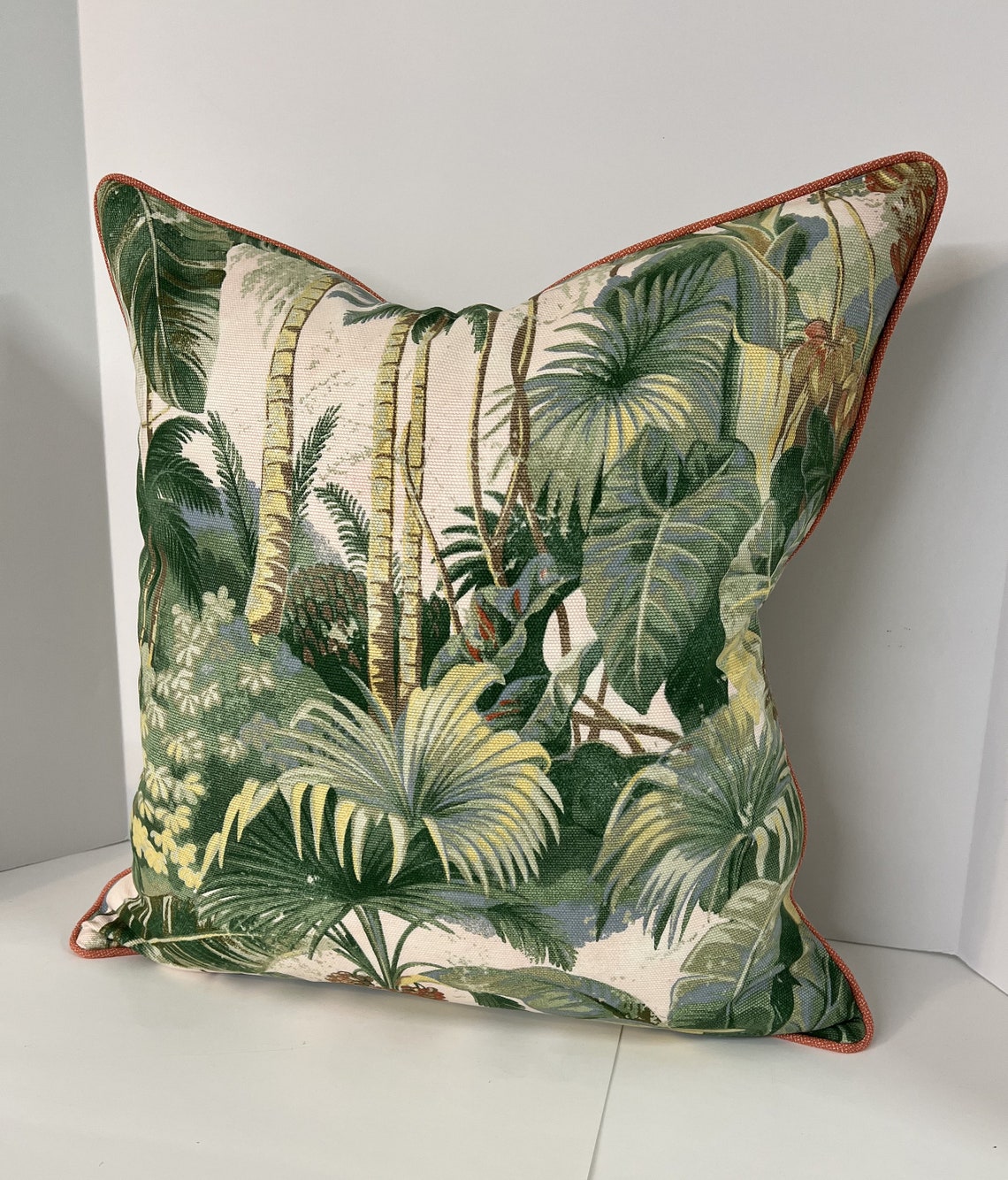 Palm Pillow Cover in Tommy Bahama Home Nature Lover Seamist Etsy