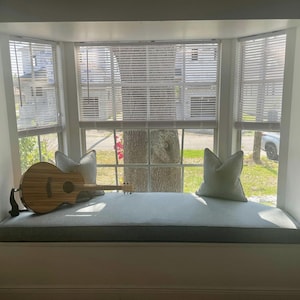 Custom Seat Cushions for Bench, Window Seat or Mudroom in a wide variety of fabrics