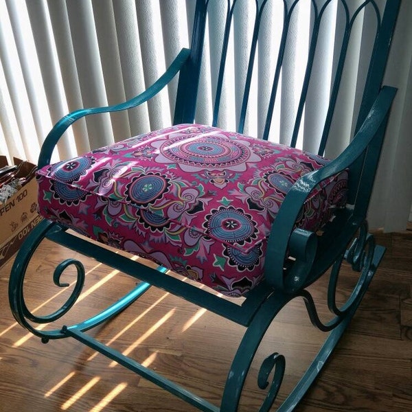 Rocking Chair Cushion in Custom Sizes and Fabrics