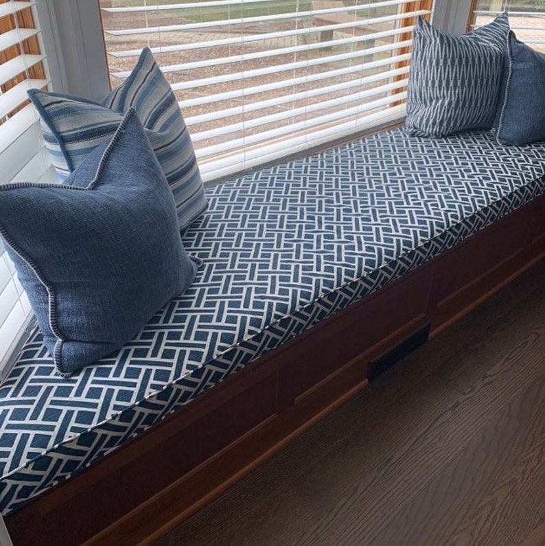 Custom Bench, Window and Trapezoid Cushions in a Wide Variety of