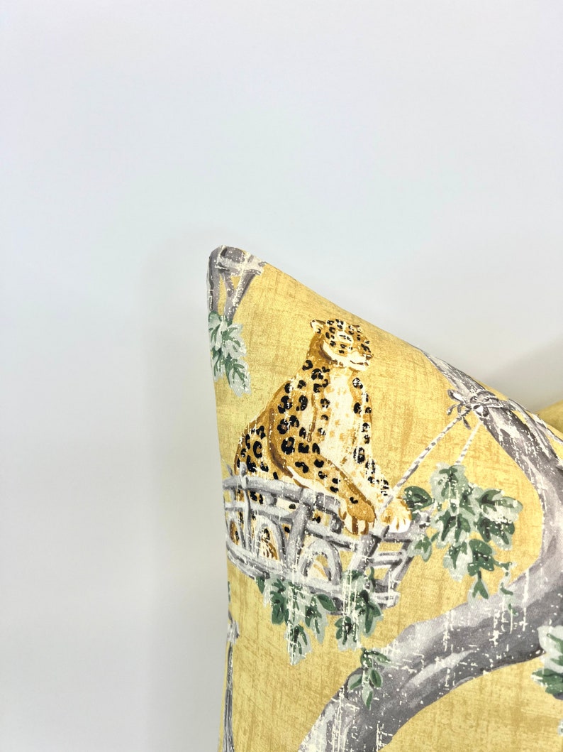 Decorative Pillow Cover in Lazy Days Cheetah in Gold image 4