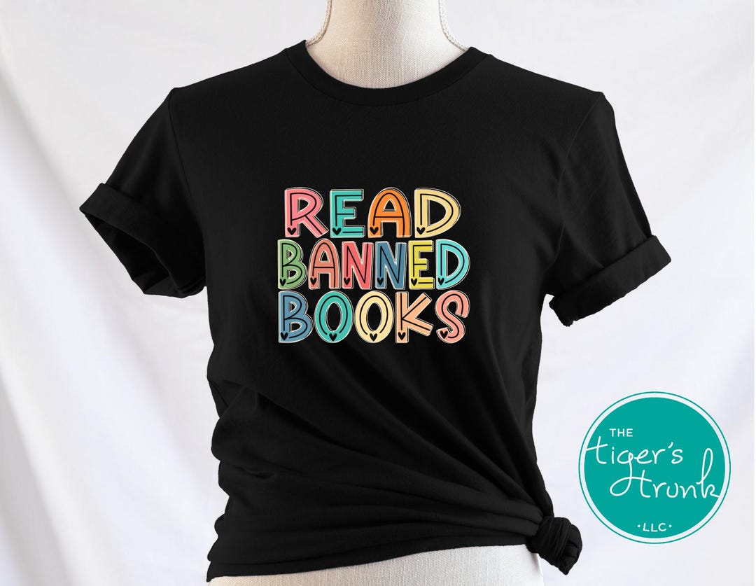 Read Banned Books Shirt: Rainbow Graphic Tee for Book Lovers - Etsy