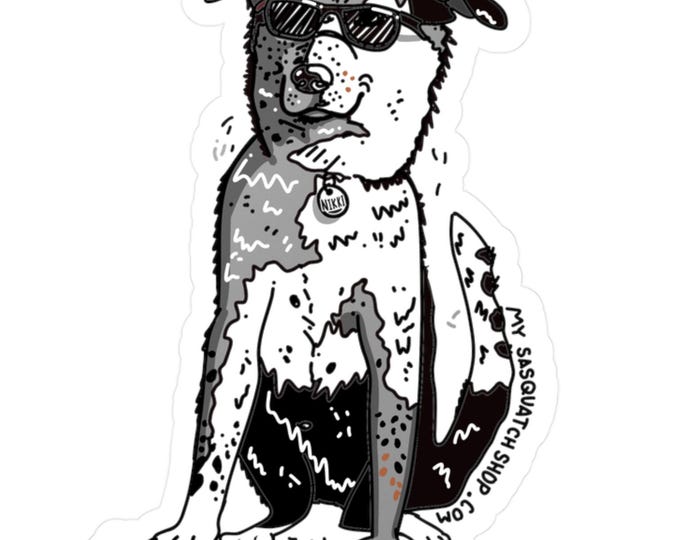 Featured listing image: Vinyl Decal, Cool Dog with Sunglasses Sticker, Laptop Decal, Dog Lover Gift, Animal Lover Decal, Car Decal, Pet Sticker