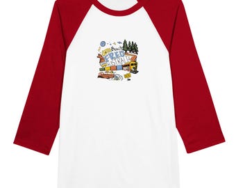 South Beach Freo Unisex 3/4 sleeve Raglan T-shirt