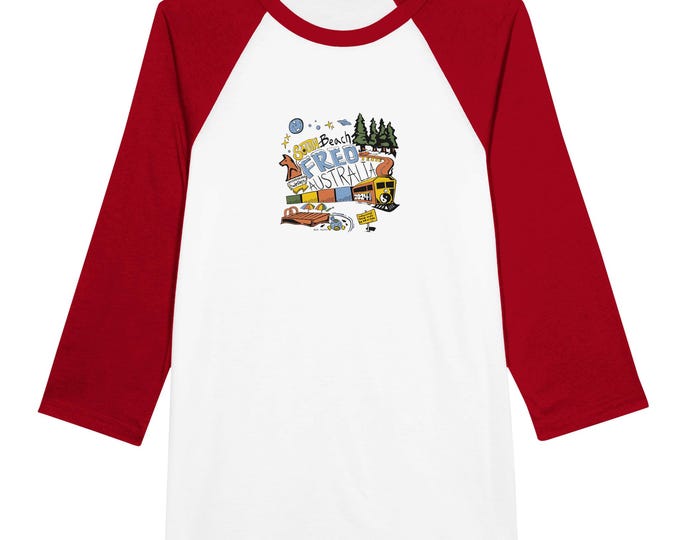 South Beach Freo Unisex 3/4 sleeve Raglan T-shirt