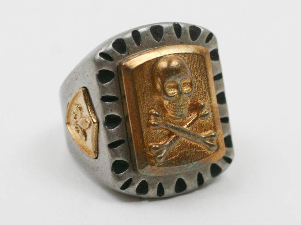 70s80sメキシカンバイカーリング　スカルデザイン クロスボーン 70s80sメキシカンバイカーリング スカルデザイン クロスボーン スカル