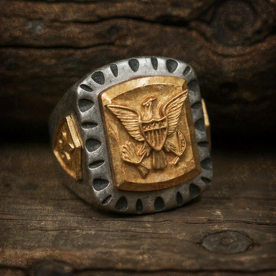 Vintage us navy ring - Etsy 日本