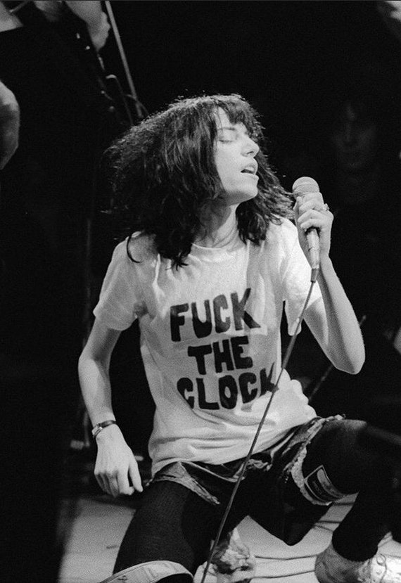 Fuck the Clock パティ・スミス ヴィンテージ 復刻版 半袖 ユニ
