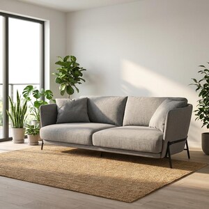 Scandinavian 3-Seater Sofa, Modern Upholstered Couch, Custom Designer Furniture