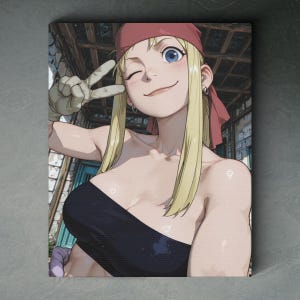 Monteur meisje - canvasdoek anime - fanart anime