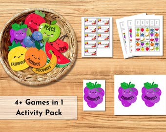 Fruit of the Spirit Bible Games | Christian Kids Activities (PDF)