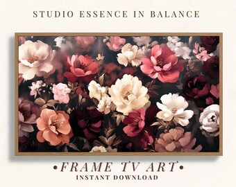Moody Floral Bouquet Frame TV Art for Samsung Frame – TV63 (Digital Download)