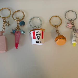 mini portachiavi cibo e trucco