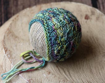 Newborn Lace Bonnet / Mini Cables Bonnet