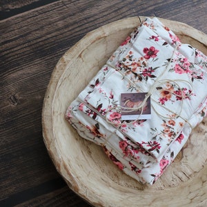Floral Posing Fabric and Matching Wrap