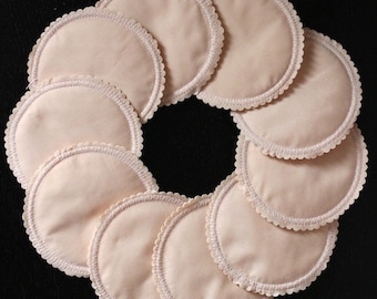 Organic Nursing Pads w Bamboo and PUL/ 10 pads/ COMPLIMENTARY SHIPPING