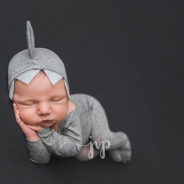 Baby Shark Pajama Set /Newborn Prop Set / Newborn Shark Bonnet and Footie Romper / Shark Outfit / Baby Shark Outfit