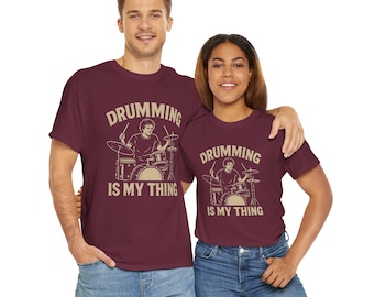 Trommeln ist mein Ding Unisex aus schwerer Baumwolle T-Shirt,