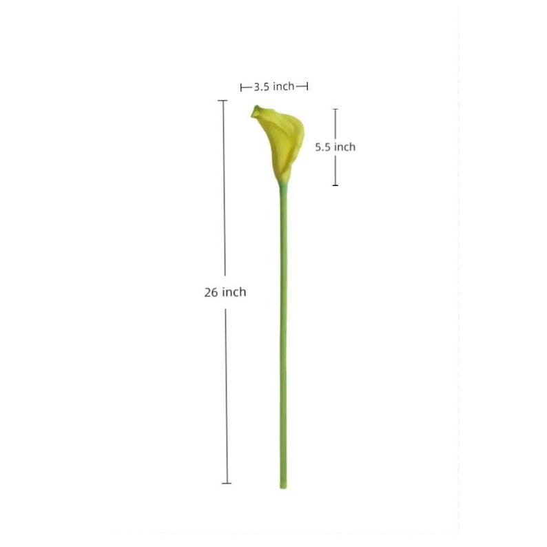 26 Inch Real Touch Faux Calla Lily Stem, Artificial Long Stem Calla ...