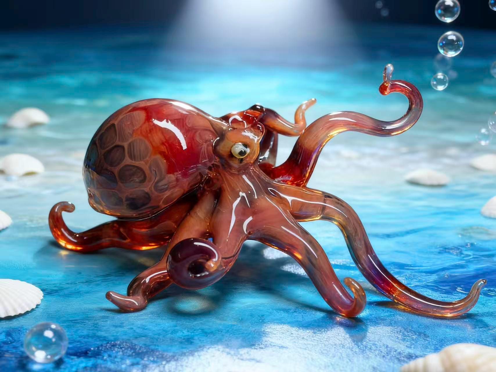 Glass octopus sculpture - Etsy België, image size:1708x1280
