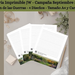 SPANISH - JW Printable Stationery: September 2025 Campaign - End of Wars (PDF)
